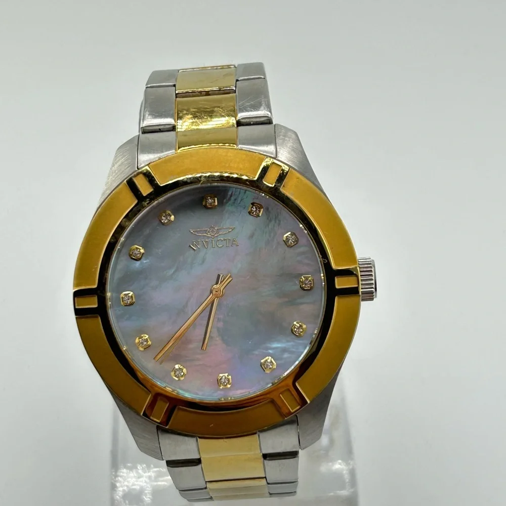 Invicta Pro Diver MOP 50M WR 18336 Japan Quartz Watch #524